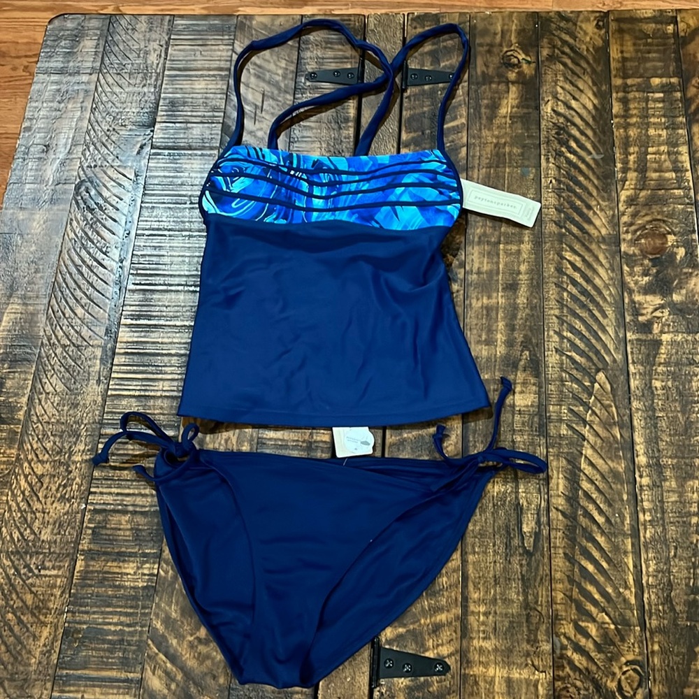 Payton & Parker blue adjustable string bikini extra small